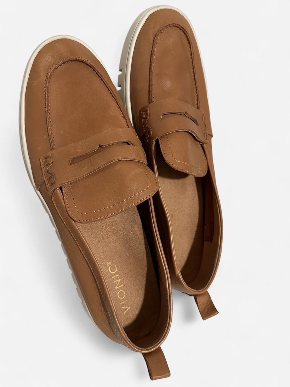 Vionic Uptown Brown Leather Penny Loafers Size 11 - Picture 3 of 6